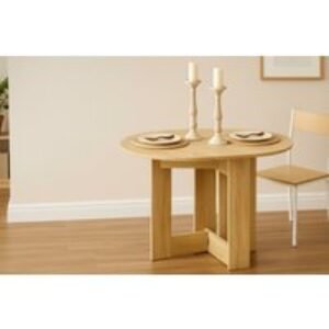 Drop Leaf Extendable Dining Table - Space-Saving Oak or White