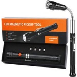 360° Rotating Telescoping LED Magnetic Pickup Light Tool - Flexible