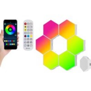 Hex RGB Smart Light Panels for Gaming Rooms and More | Wowcher