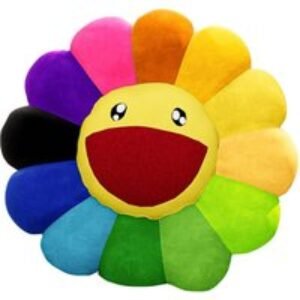 Smiley Face Sunflower Plush Cushion Pillow - Ultra-Soft