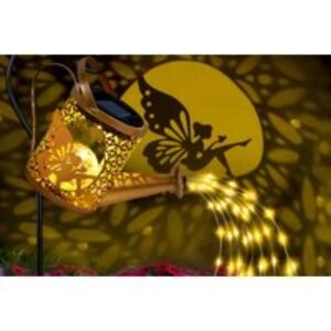 Solar LED Watering Can Fairy Lights - Weatherproof | Wowcher