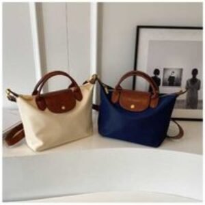 Beige Longchamp- Nylon Tote Bag - Waterproof