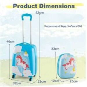 Kids Suitcase & Backpack Set - Lightweight