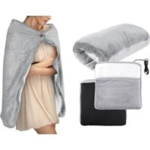 USB Heated Electric Plush Blanket & 2-in-1 Hand & Foot Warmer - Machine Washable