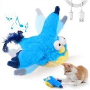 Flappy Chase Cat Toy Interactive Activated Plush Bird Kitten Toy | Wowcher