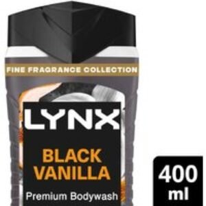 Lynx Black Vanilla Body Wash with 12 Hours of Freshness - 400 ml