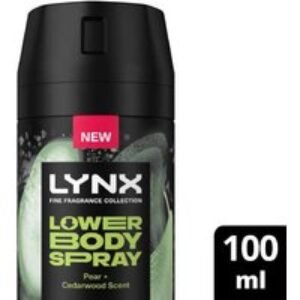Lynx Pear & Cedarwood Lower Body Spray - 72H Freshness