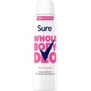 Sure Women Wild Rose Aluminium-Free Whole Body Deodorant Spray 150ml - 3 Pack - 72-Hour Odour Control - For All Skin Types | Wowcher