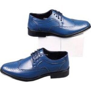 Men's Formal Oxford Faux Leather Brogue Shoes - Classic Dress Footwear | Wowcher