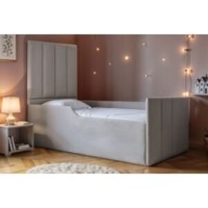 Luxury Plush Child-Safe All-In-One Bed with Optional Mattress - Light Grey | Wowcher