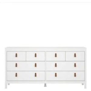 Double Dresser - 8-Drawer Wooden Bedroom Storage Unit
