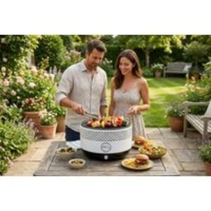 B&Co Alfresco Portable Smokeless Bbq Grill - White Or Black | Wowcher