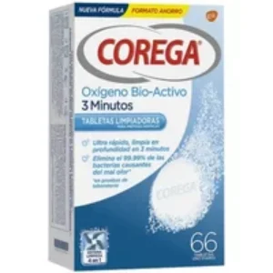 Corega Active Oxygen 3 Minutes 66 Tablets