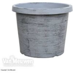 Modern Grey Patio Plant Pot with Saucer - 39cm