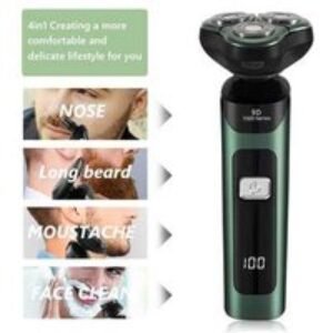 USB Rechargeable 4-in-1 Electric Razor Rotary Shaver for Men | Wowcher