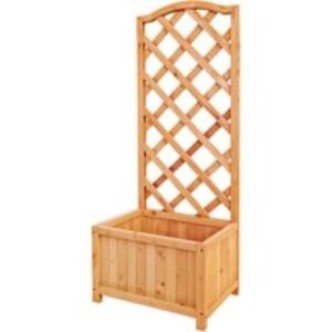 Wooden Planter with Lattice Trellis | Wowcher