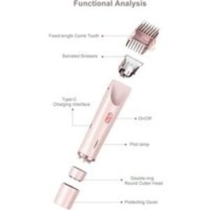 2-in-1 Wet & Dry Electric Lady Shaver & Bikini Trimmer - Cordless