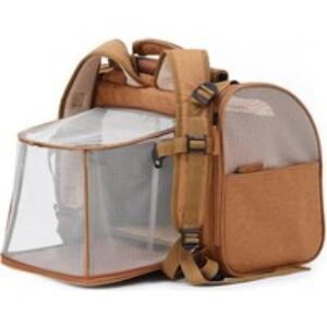 Expandable Pet Carrier Backpack - Grey or Brown | Wowcher