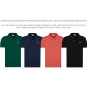 PRICE DROP! Lacoste Classic Polo Shirts for Men in 14 Colours and All Sizes | Wowcher