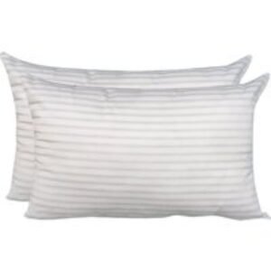 Luxury Egyptian Cotton Stripe Pillow Pack - Hypoallergenic Comfort | Wowcher