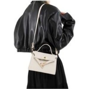 Unisex Black Designer  Lock Fashion Crossbody Satchel Bag | Wowcher