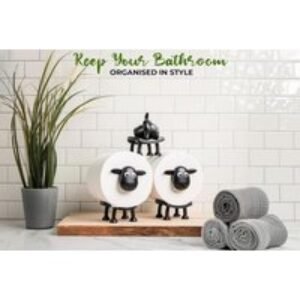 Freestanding Sheep Toilet Roll Holder - Durable Plastic
