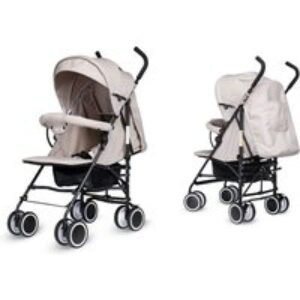 Bambico Easy-Fold Baby Stroller Pushchair - Compact Travel Pram for Newborns & Toddlers (Grey