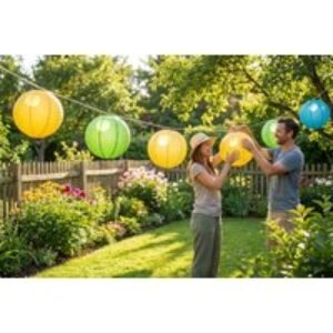 Solar LED Lantern String Lights - Weatherproof | Wowcher