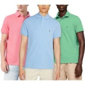 Tommy Hilfiger Men's Classic Stretch Polo Shirt - Breathable Cotton