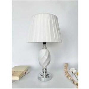 Metal Cermaic Base With A Soft White Fabric Shade | Wowcher