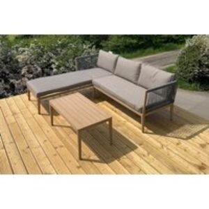 4-Seater Weather-Resistant Aluminium Rope Rattan Garden Lounge Set | Wowcher