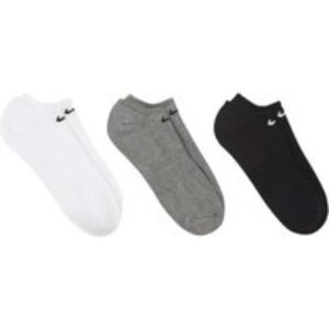 Women's Black 3-Pack Nike Cotton Ankle Trainer Socks - Breathable Low Cut