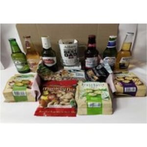 'Awesome Dad' Beer & Snacks Food Gift Hamper with Personalised Pint Glass - Luxury Hamper for Dads | Wowcher