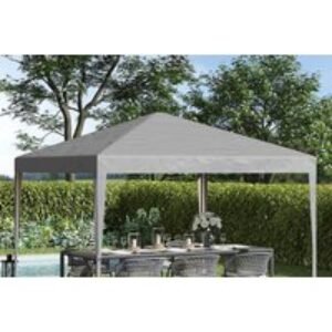 Weather-Resistant Steel Pop-Up Garden Gazebo 3m x 3m - Grey or Green | Wowcher