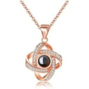 Personalised Necklace with Nano-Engraved Photo Projection Pendant | Wowcher