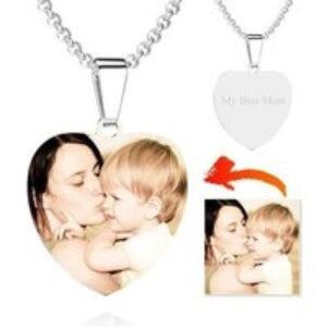 Handcrafted Sterling Silver Necklace with Your Personalised Photo and Message | Wowcher