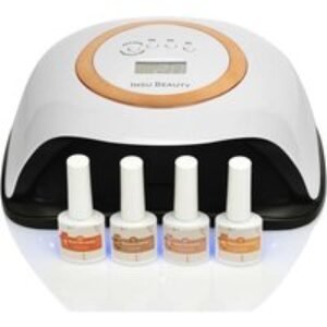 Professional UV Gel Nail Kit - 168W LED Lamp & 4 Toxin-Free Gel Polishes