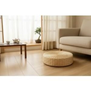Handwoven Japanese Straw Bedroom Seat Cushion - Eco-Friendly
