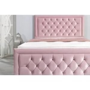 Princess Upholstered Bed Frame with Mattress - Optional Ottoman