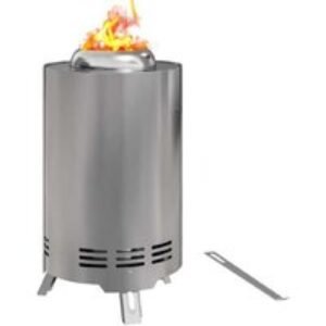 PRICE DROP! Smokeless Stainless Steel Tabletop Fire Pit & Portable Outdoor Heater - Includes Poker | Wowcher