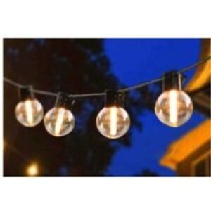 Solar Powered Waterproof LED String Lights - 20 Warm Bulbs Outdoor | Wowcher