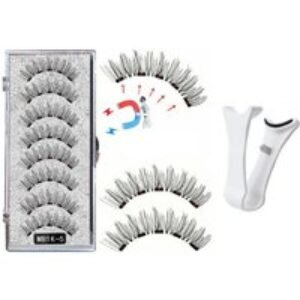 Magnetic 3D False Eyelashes & Curler Beauty Kit - Professional Makeup Tool for Effortless Lash Enhancement | Wowcher