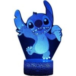 Enchanting Stitch 3D Illusion Night Light with Customizable Colors | Wowcher