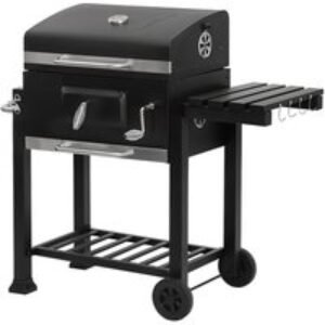 Charcoal BBQ Grill with Thermometer and Convenient Prep Space | Wowcher