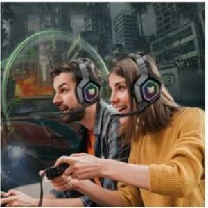 Wireless RGB Gaming Headphones with Mic - Bluetooth 5.3