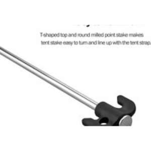 20pk Galvanised Stainless Steel Tent Pegs - Heavy-Duty