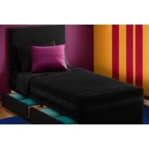 Bold Colour Kid's Plush Divan Bed with Mattress & Optional Storage | Wowcher