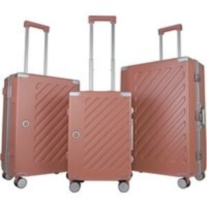 3-Piece Hard Shell Polycarbonate Suitcase Set - 4-Wheel Luggage