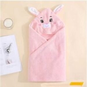 Coral Velvet Baby Poncho - Hypoallergenic Hooded Wrap