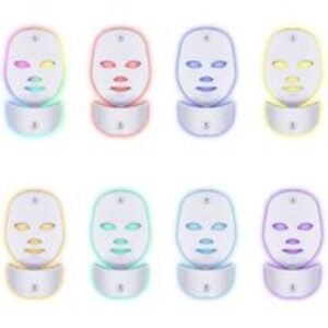 7-Colour LED Facial & Neck Mask Kit - Portable Beauty Tech for Professional Skincare | Wowcher